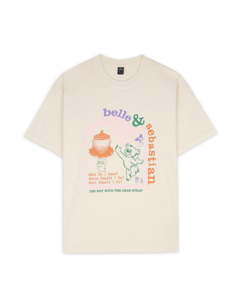 Beige Brain Dead X Belle & Sebastian Boy With The Arab Strap T-Shirt | USA LTAI56129