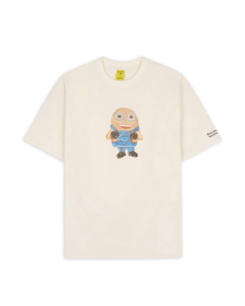 Beige Brain Dead X Minions Jewelry Bob T-Shirt | USA QHLK06819