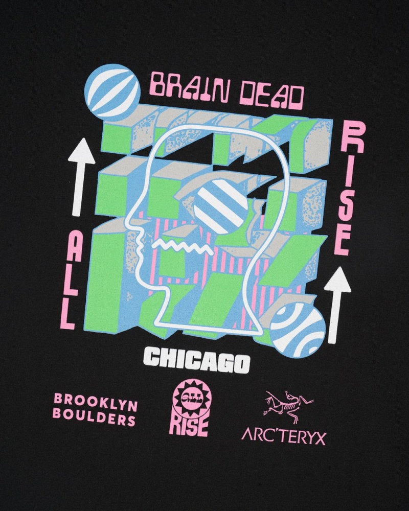 Black Brain Dead All Rise Chicago T-Shirt | USA MAIG75831