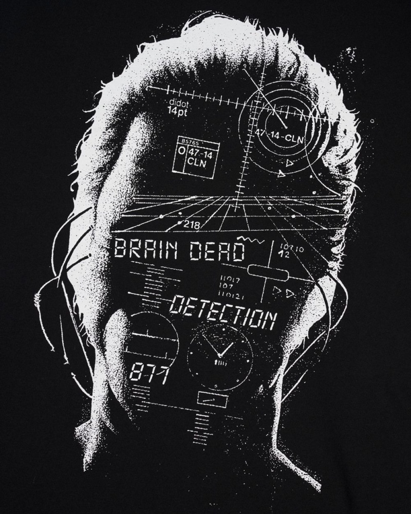 Black Brain Dead Alternate Dimension Long Sleeve T-Shirt | USA KAWE06518