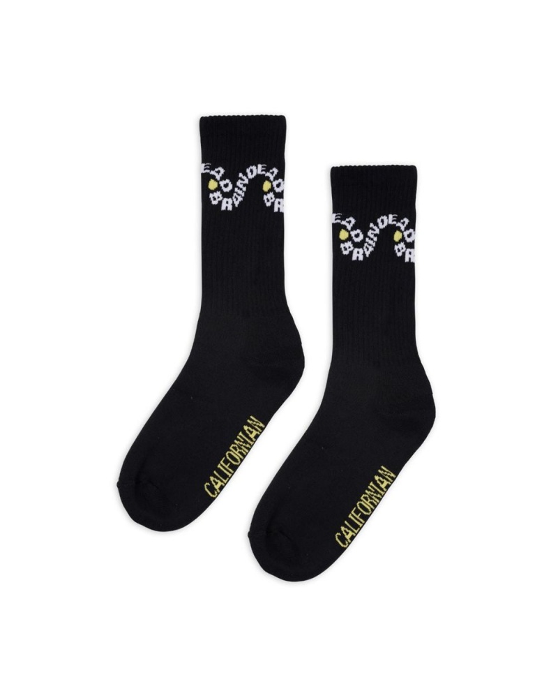 Black Brain Dead Bd Waves Socks | USA HNXL73546