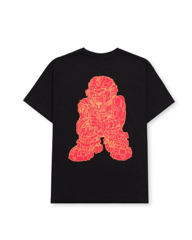 Black Brain Dead Big Shot T-Shirt | USA HBDJ69243