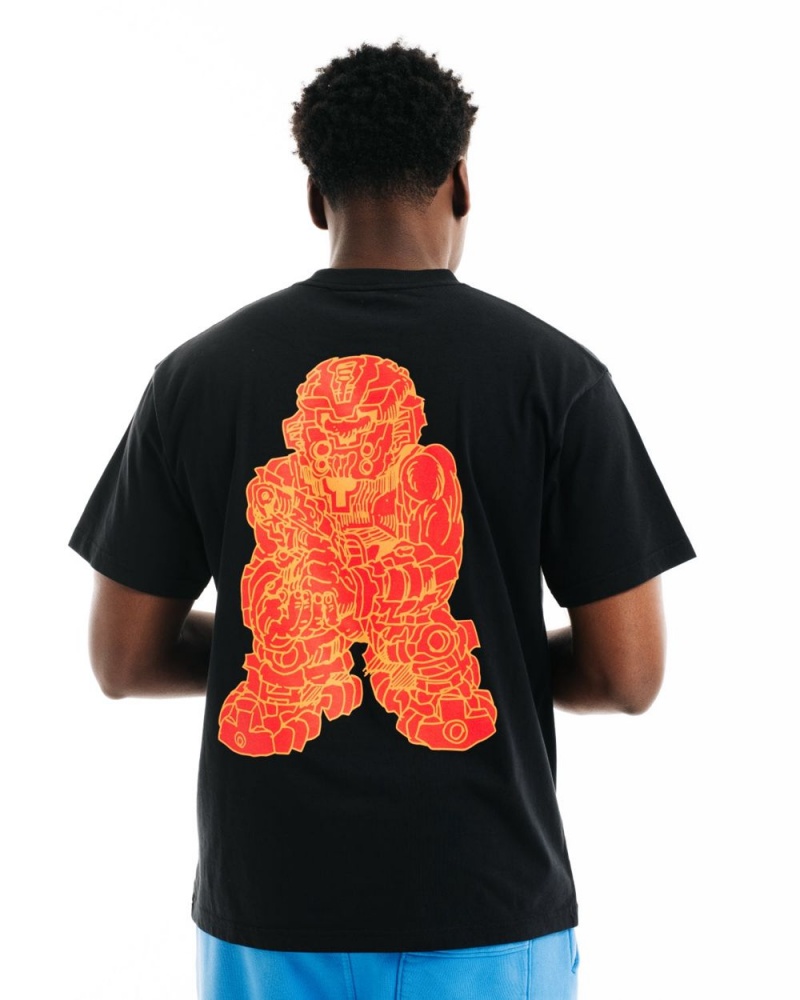 Black Brain Dead Big Shot T-Shirt | USA HBDJ69243