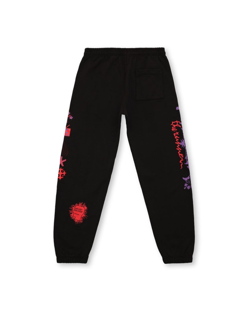 Black Brain Dead Boy Harsher Sweat Pant | USA FSWO17254