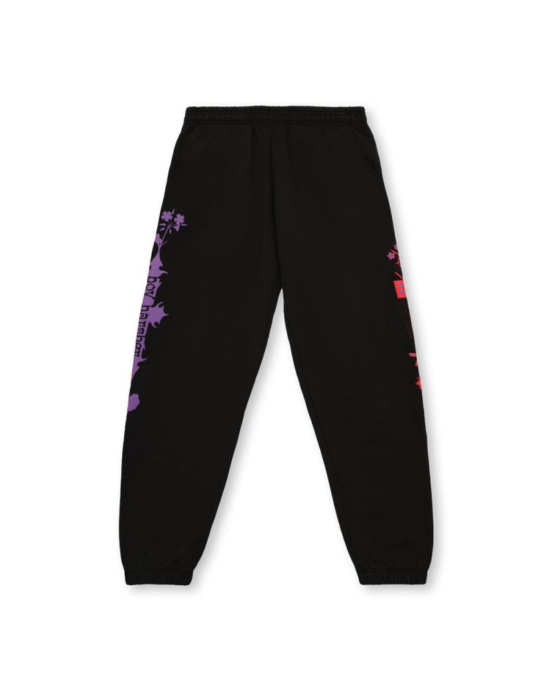 Black Brain Dead Boy Harsher Sweat Pant | USA FSWO17254