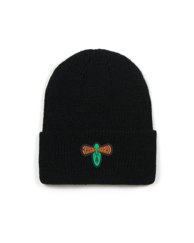 Black Brain Dead Brain Eyes Beanie | USA DFVZ03814