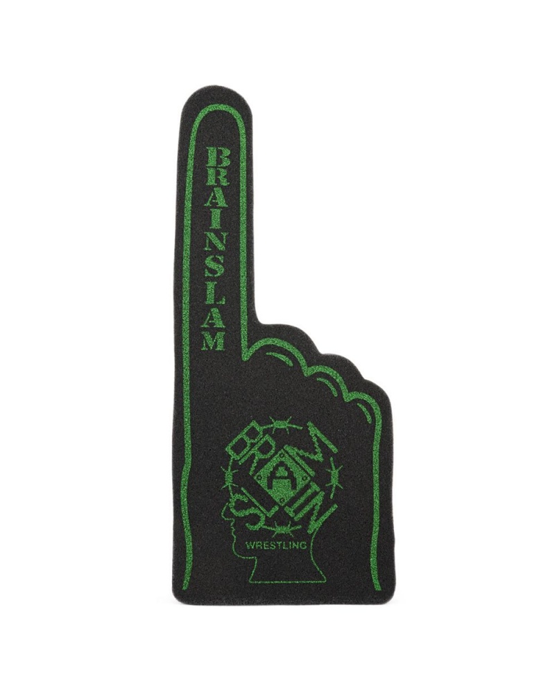 Black Brain Dead Brain Slam Wrestling Foam Finger Homeware | USA JWFU46027