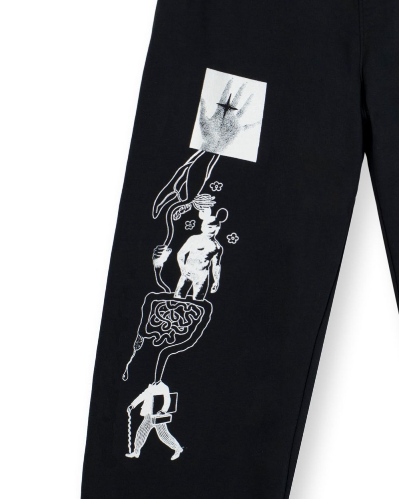 Black Brain Dead Braindead Dreams Sweat Pant | USA EAHL60921