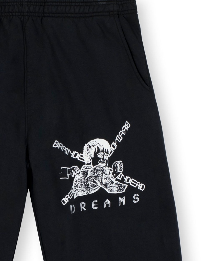 Black Brain Dead Braindead Dreams Sweat Pant | USA EAHL60921