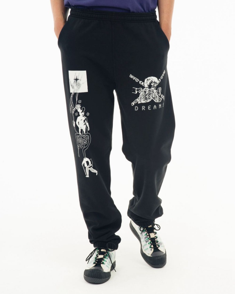 Black Brain Dead Braindead Dreams Sweat Pant | USA EAHL60921