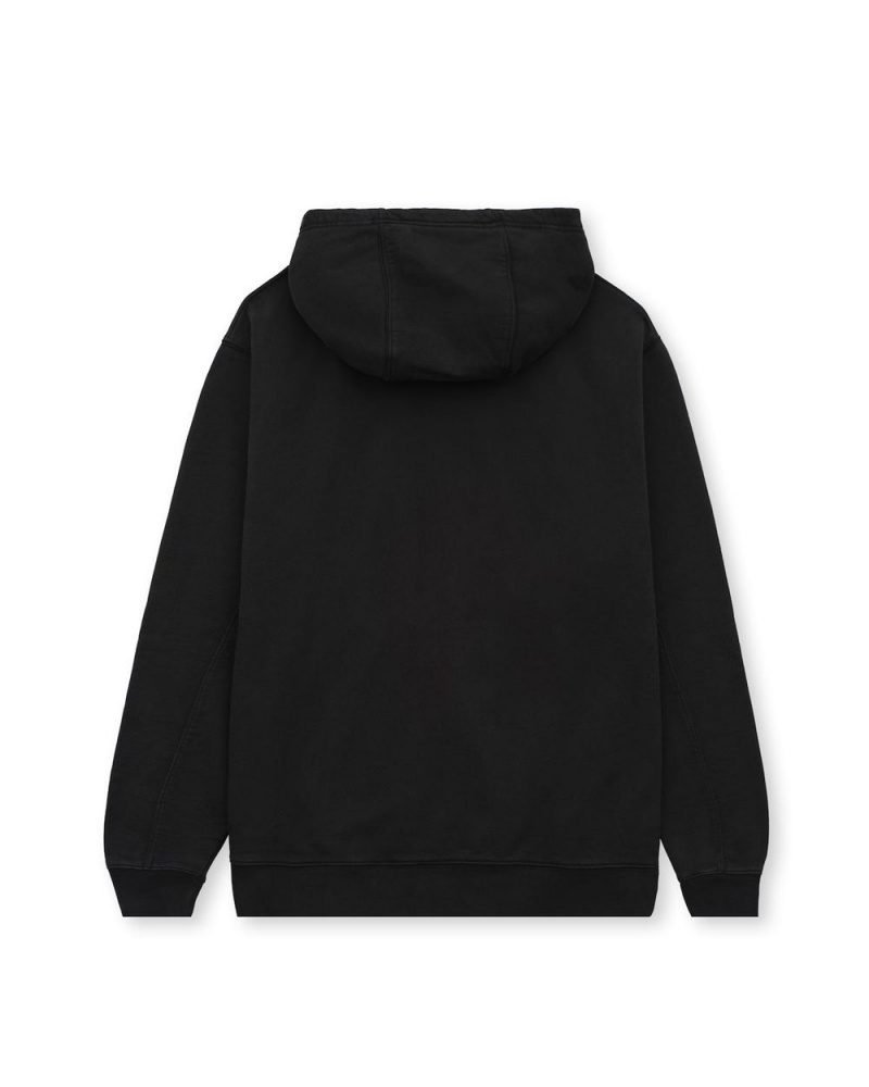 Black Brain Dead Collegiate Zip Up Hoodie | USA TQSB49738