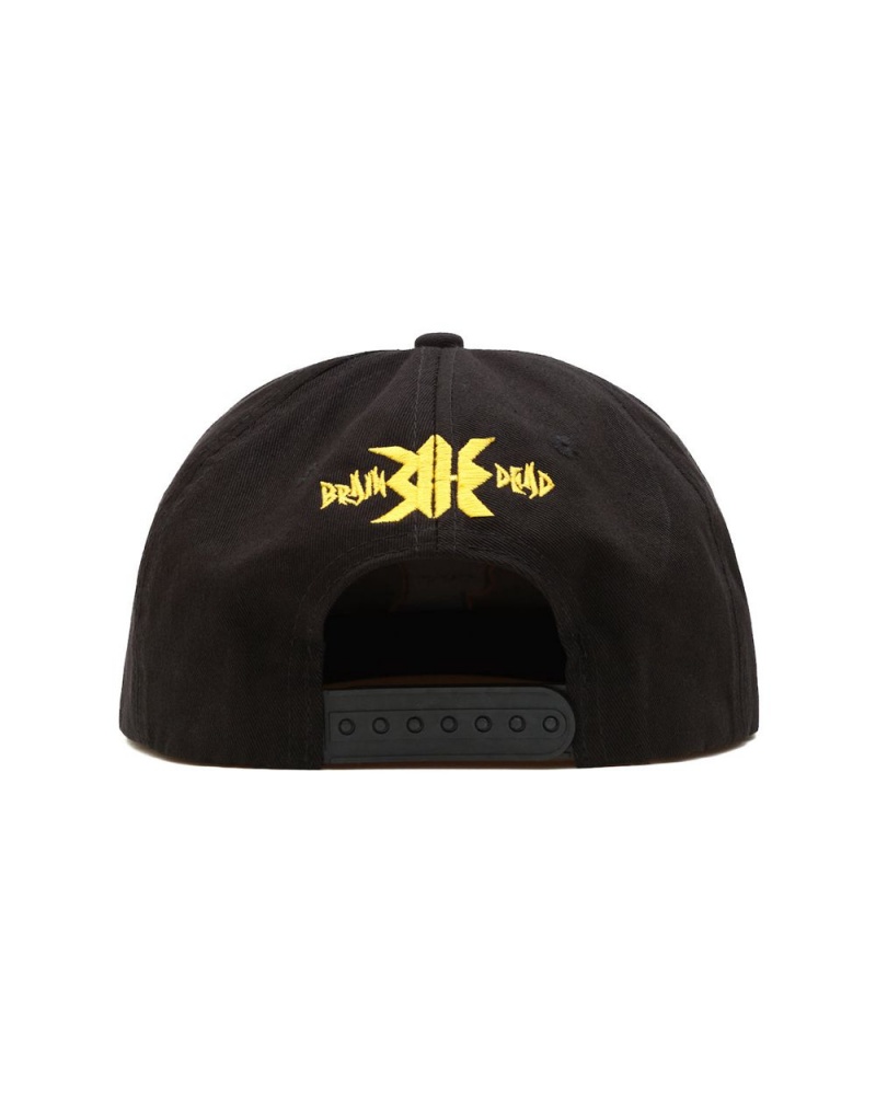 Black Brain Dead Dead Heat Gradient Logo Head Five Panel Hat | USA GELK31409