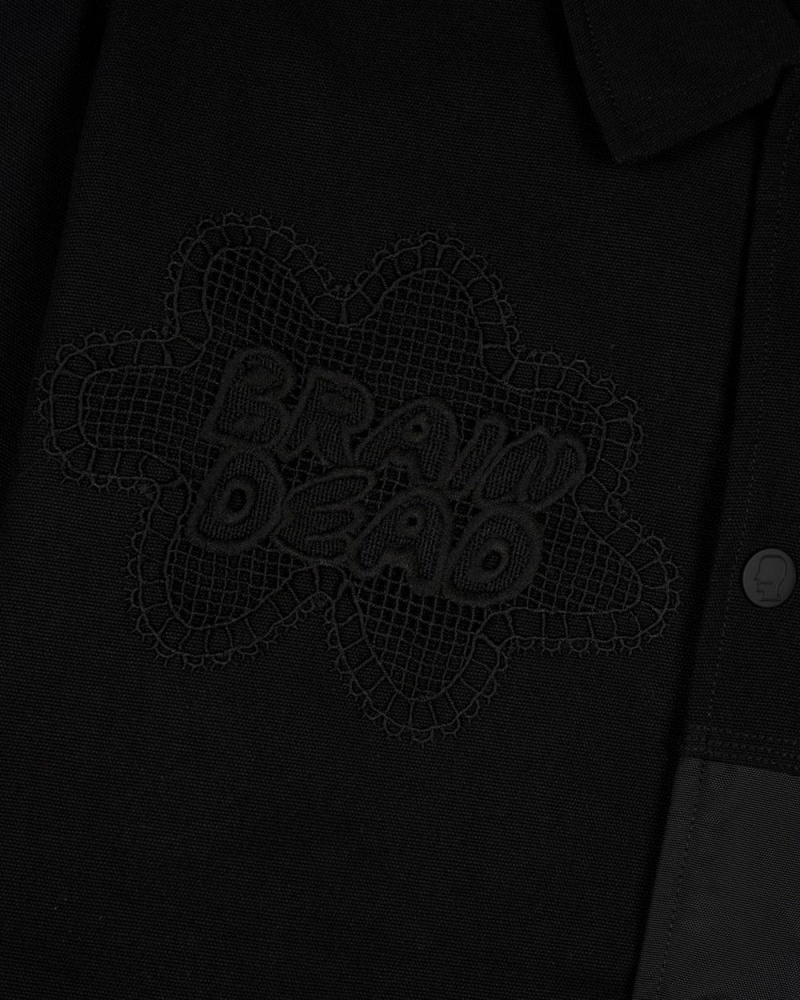 Black Brain Dead Doily Chore Jacket | USA WTQD25087