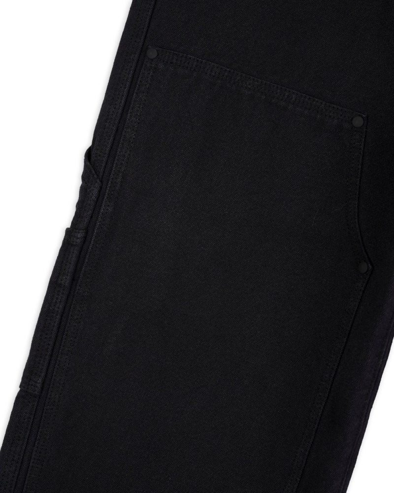 Black Brain Dead Double Knee Utility Pant | USA PETA53691