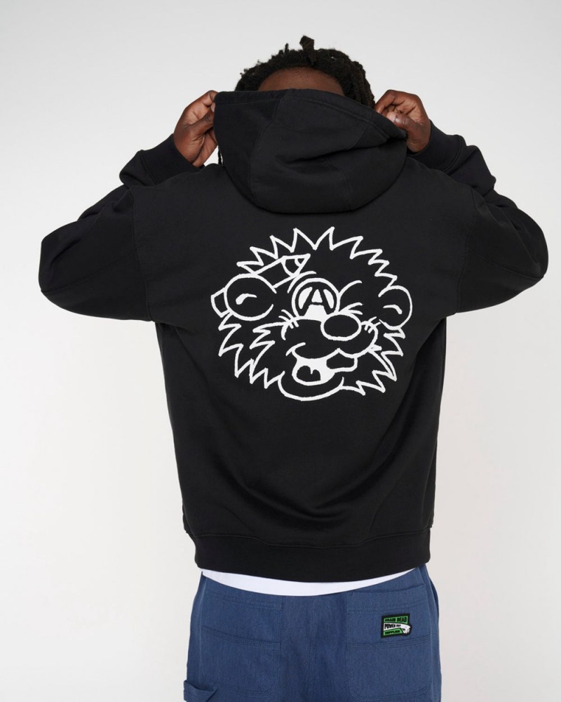 Black Brain Dead Jiblets Zip Up Sweatshirt Hoodie | USA UQXO20685