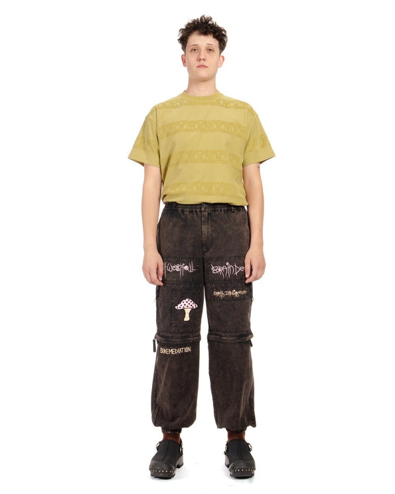 Black Brain Dead Mushroom Utility Pant | USA CADB15234