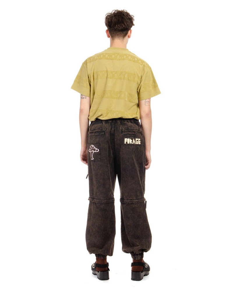 Black Brain Dead Mushroom Utility Pant | USA CADB15234