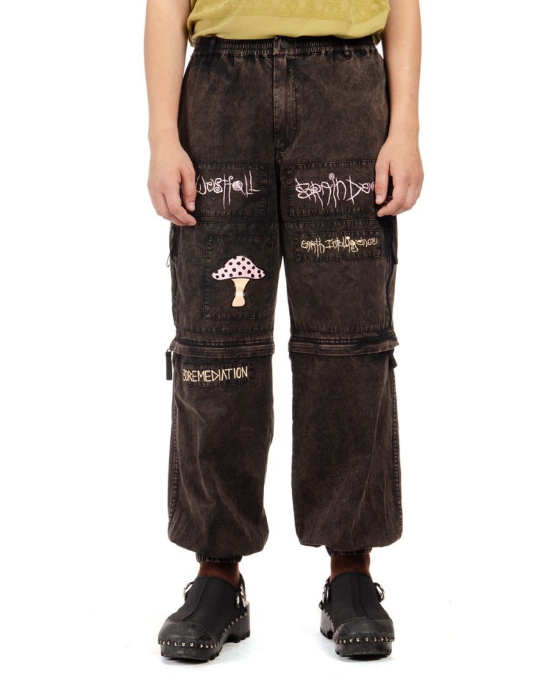 Black Brain Dead Mushroom Utility Pant | USA CADB15234