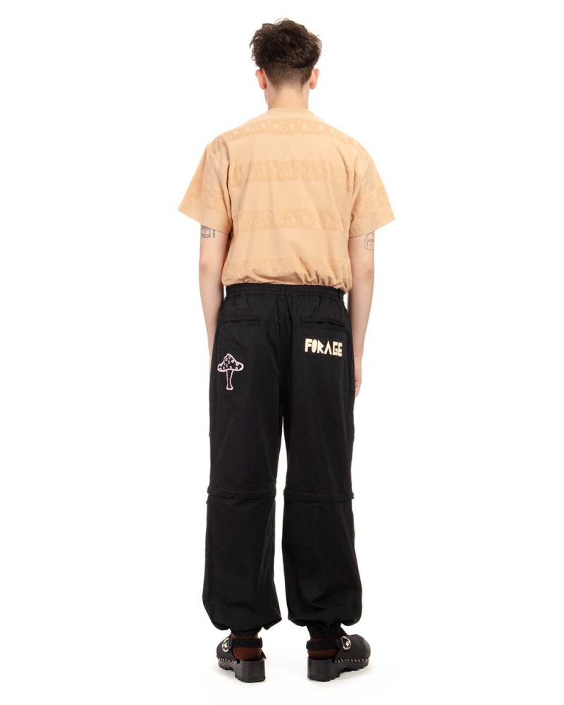 Black Brain Dead Mushroom Utility Pant | USA LKIT28137