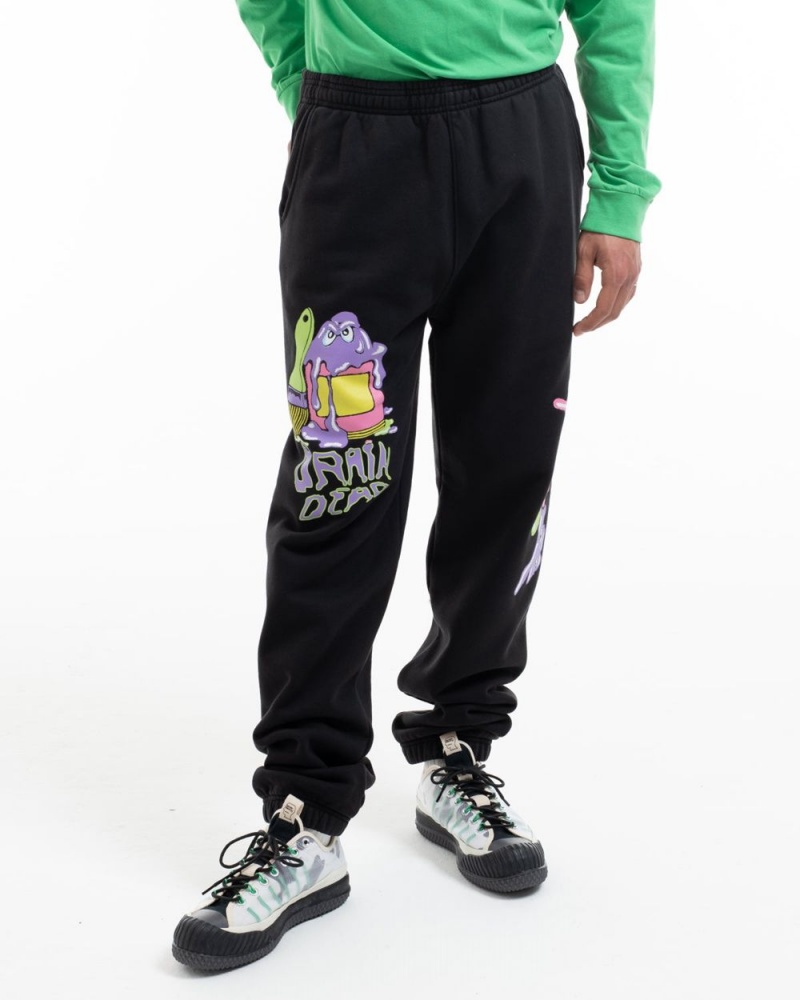 Black Brain Dead Paintman Sweat Pant | USA EHUQ17425