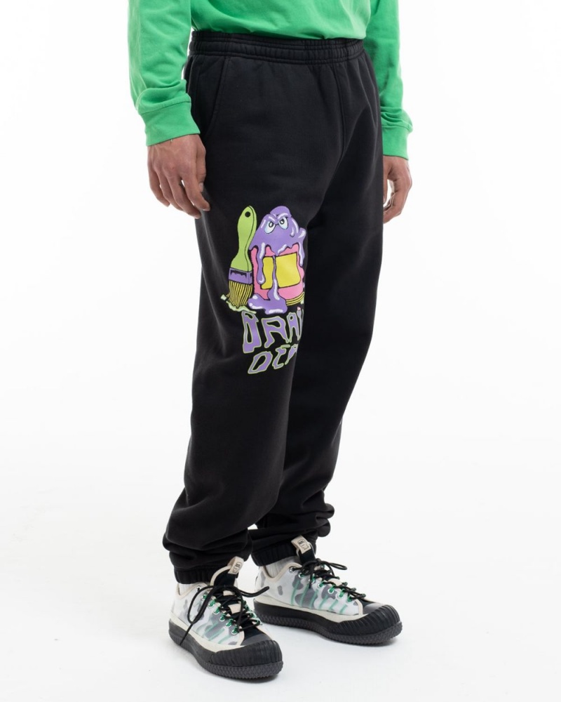 Black Brain Dead Paintman Sweat Pant | USA EHUQ17425