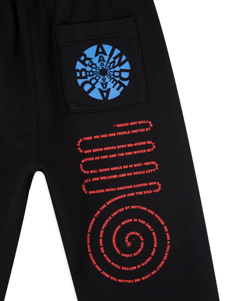 Black Brain Dead Perfect Visions Sweatpant | USA VQNY62589