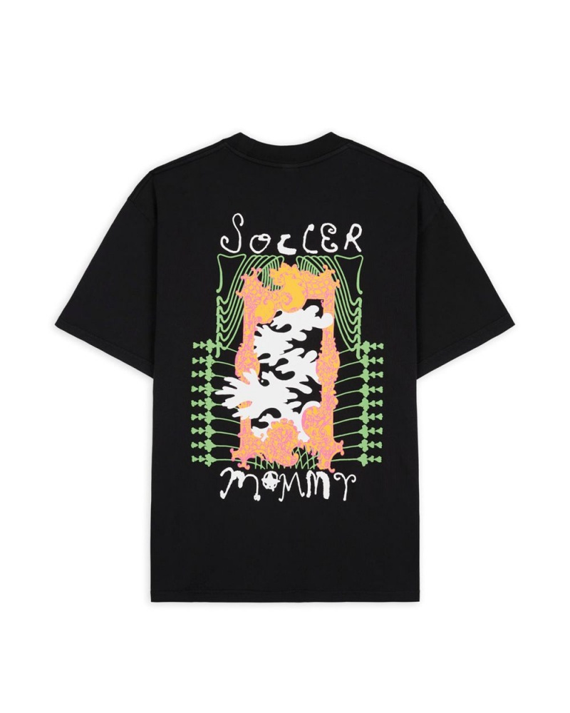 Black Brain Dead Soccer Mommy T-Shirt | USA QNPZ14796