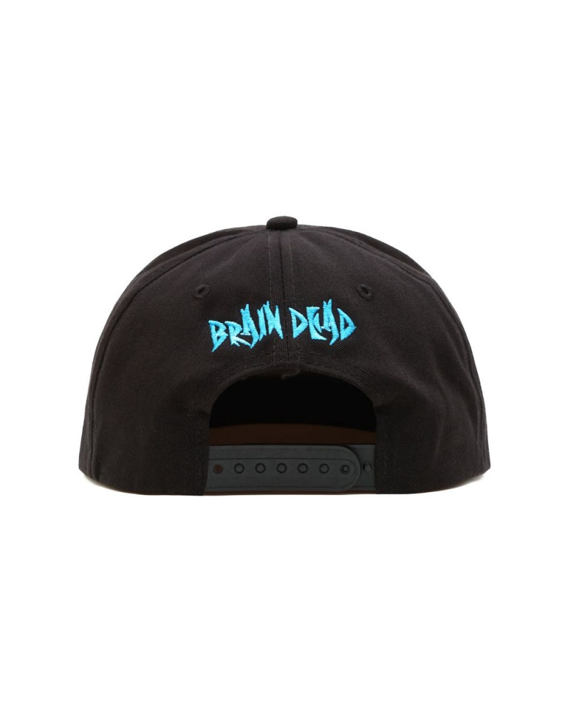 Black Brain Dead Sunami Logo Head Five Panel Hat | USA PURX71204