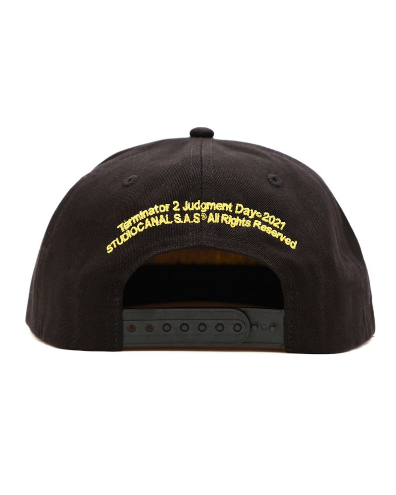 Black Brain Dead Terminator Five Panel Hat | USA DYQB12903