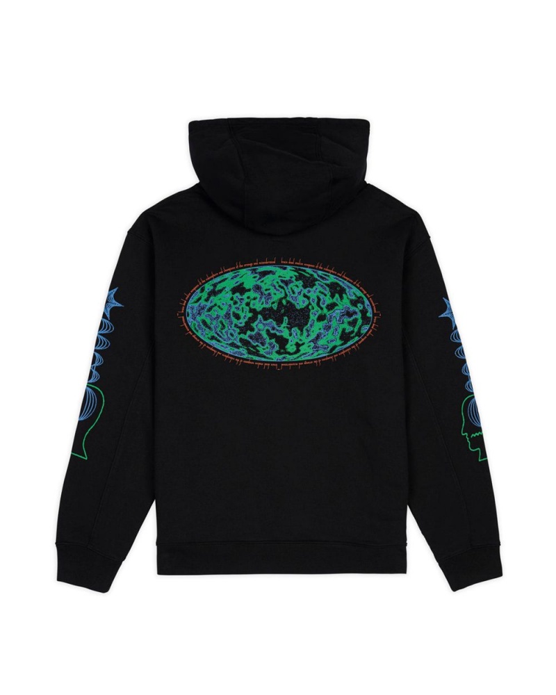 Black Brain Dead Videosphere Hoodie | USA EISV30129