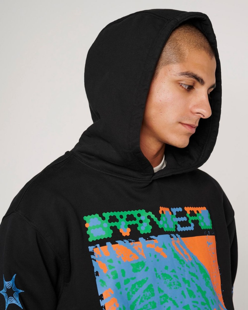 Black Brain Dead Videosphere Hoodie | USA EISV30129