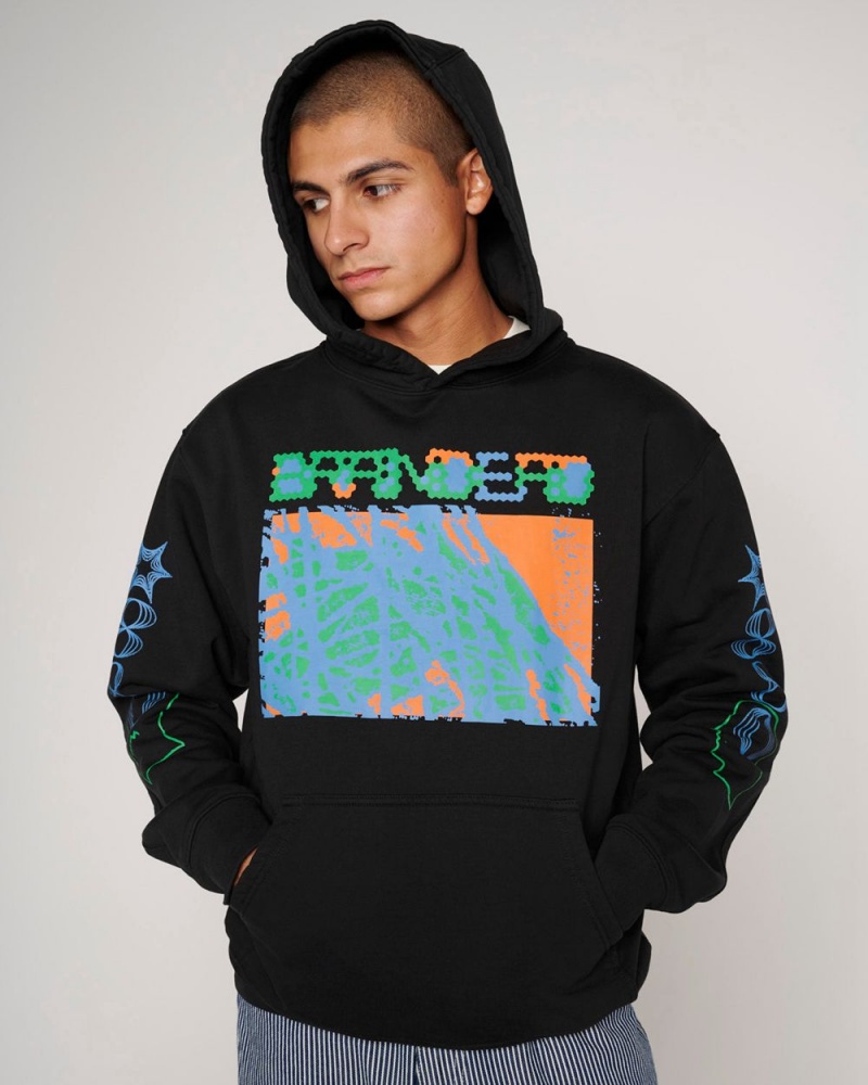 Black Brain Dead Videosphere Hoodie | USA EISV30129