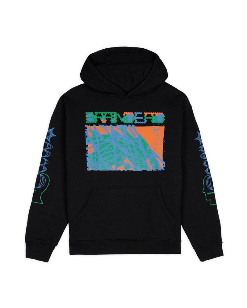 Black Brain Dead Videosphere Hoodie | USA EISV30129