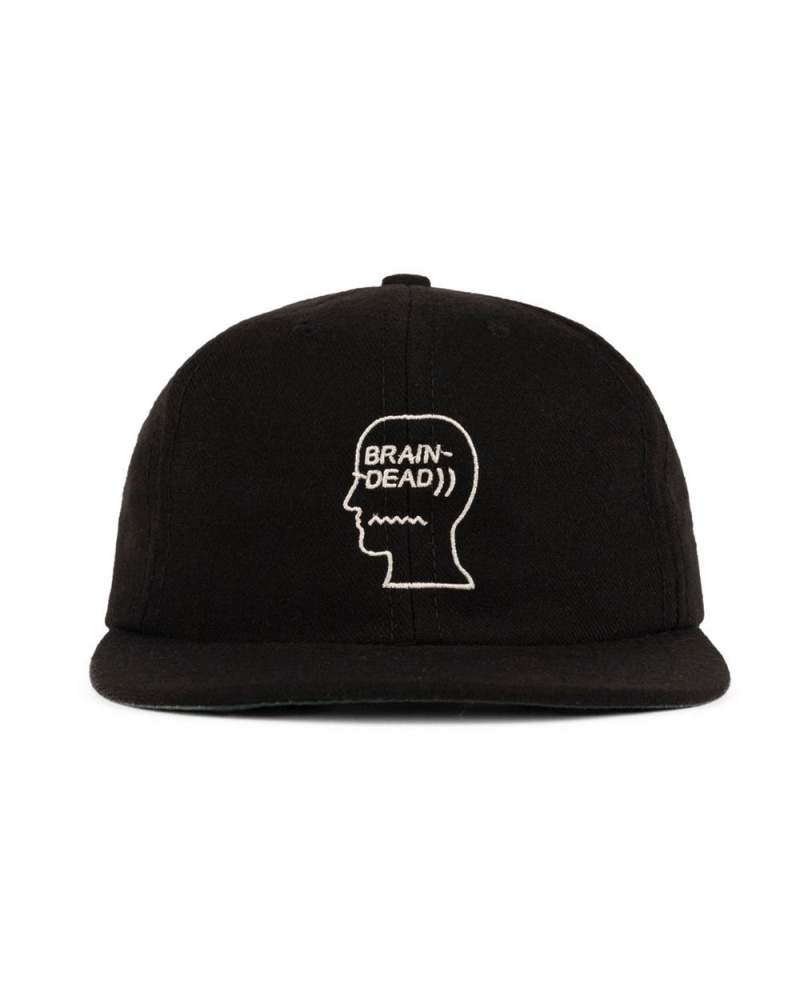 Black Brain Dead Wool Logohead Hat | USA BWCO20163