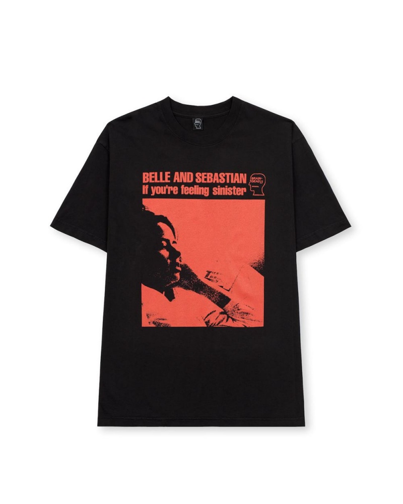 Black Brain Dead X Belle And Sebastian Feeling Sinister T-Shirt | USA ILSR96157