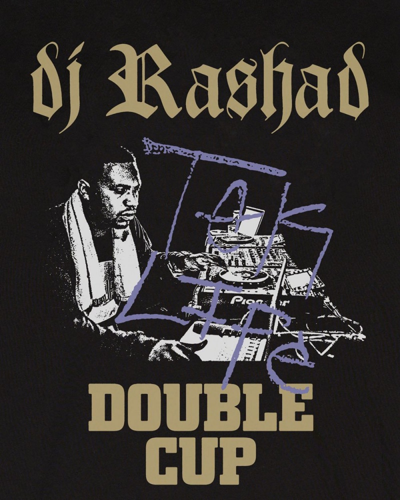 Black Brain Dead X Dj Rashad Double Cup Long Sleeve T-Shirt | USA QIXH02735