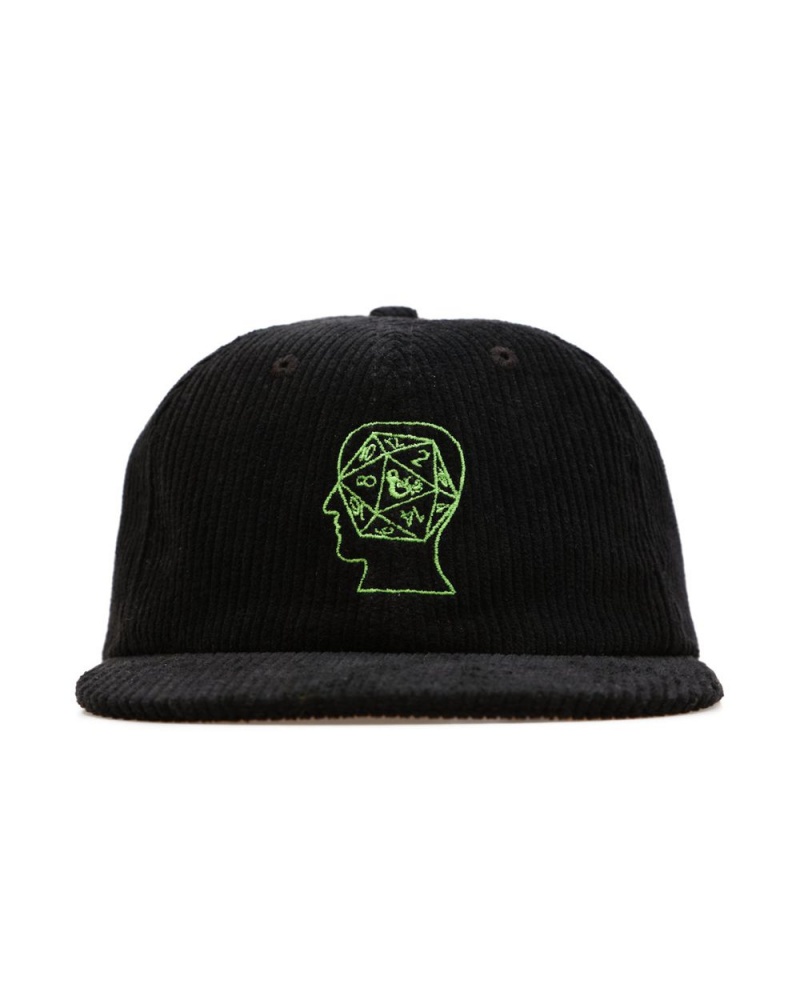 Black Brain Dead X Dungeons & Dragons Head Dice Hat | USA IBGW94850