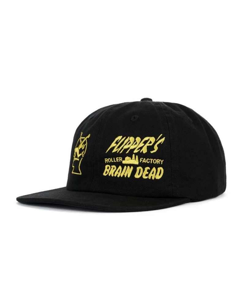 Black Brain Dead X Flippers Factory Hat | USA JSRH76820