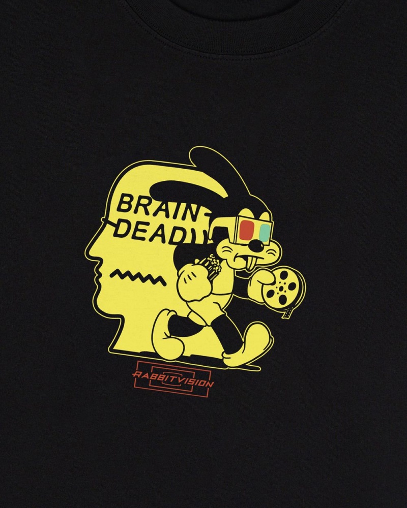 Black Brain Dead X Freddie Gibbs Rabbit Vision T-Shirt | USA SARD14790