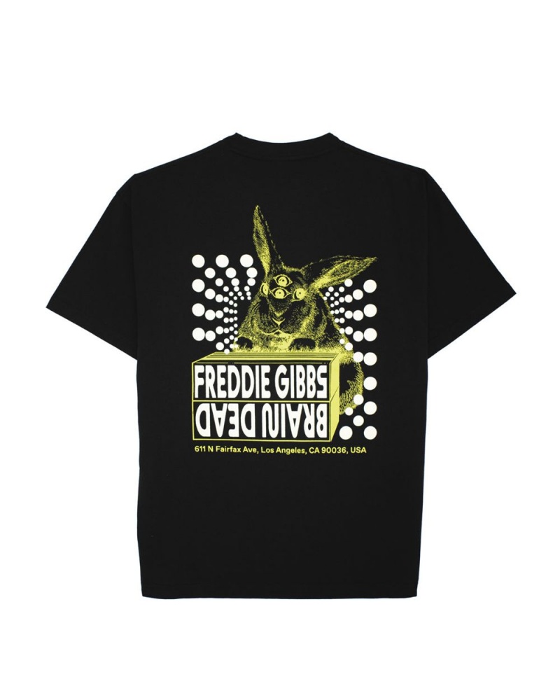 Black Brain Dead X Freddie Gibbs T-Shirt | USA QSOV27618