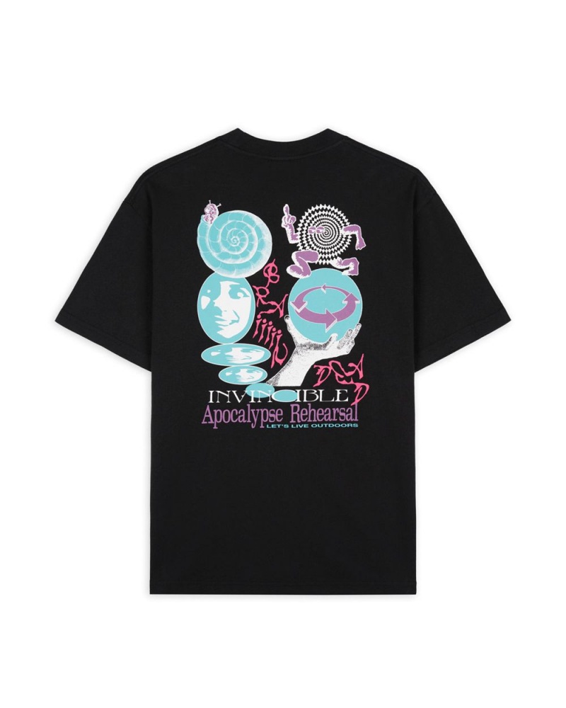 Black Brain Dead X Invincible Apocalypse T-Shirt | USA CXYG45380