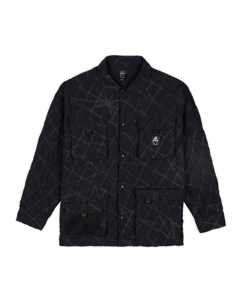 Black Brain Dead X Invincible Miller Chore Coat Jacket | USA IJHR29714