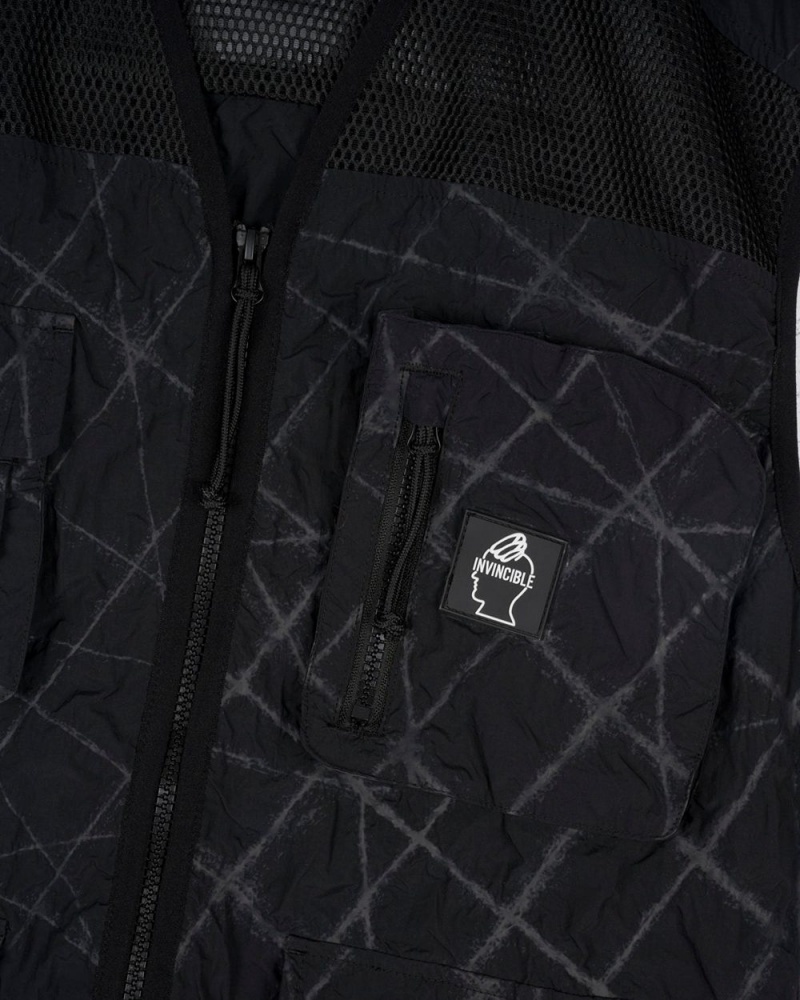 Black Brain Dead X Invincible Miller Fishing Vest | USA CJUV71230