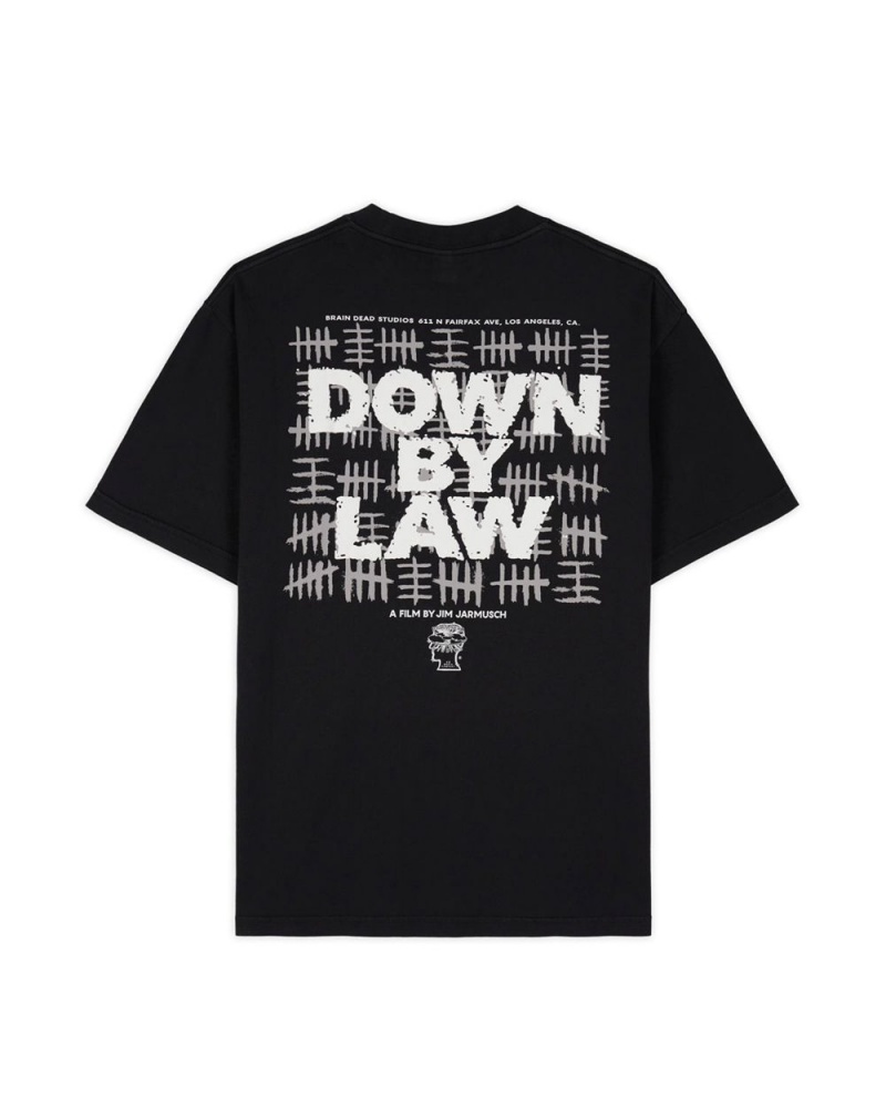 Black Brain Dead X Jim Jarmusch Down By Law T-Shirt | USA WPIK92054