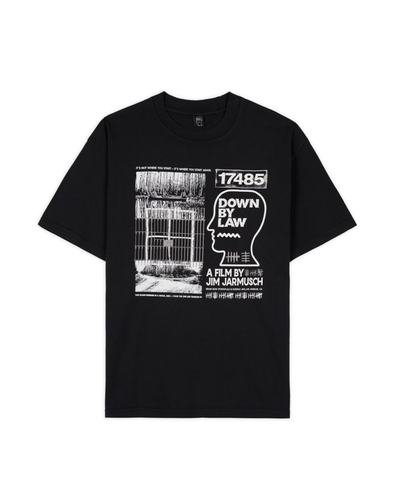 Black Brain Dead X Jim Jarmusch Down By Law T-Shirt | USA WPIK92054