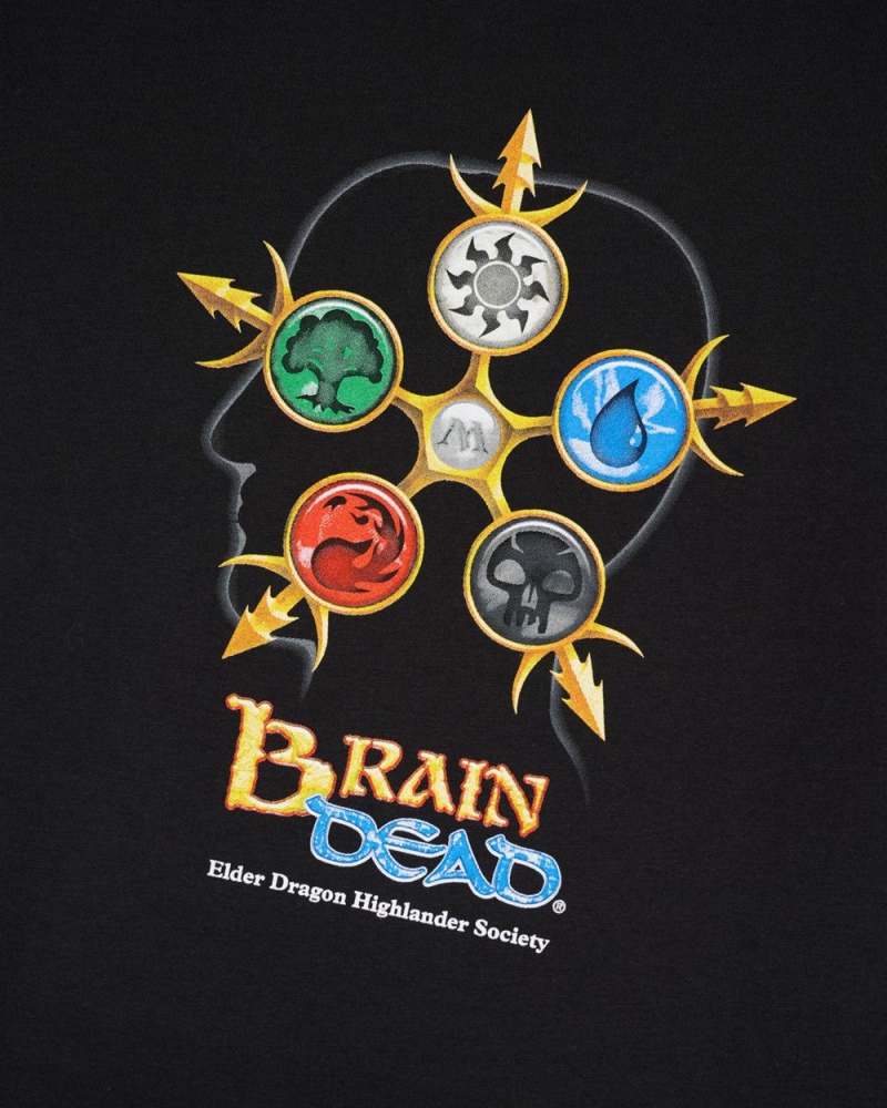 Black Brain Dead X Magic: The Gathering Hypergraphic T-Shirt | USA ZCUO36942