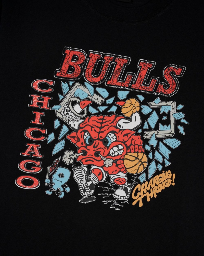 Black Brain Dead X NBA Chicago Bulls T-Shirt | USA XAHS89603