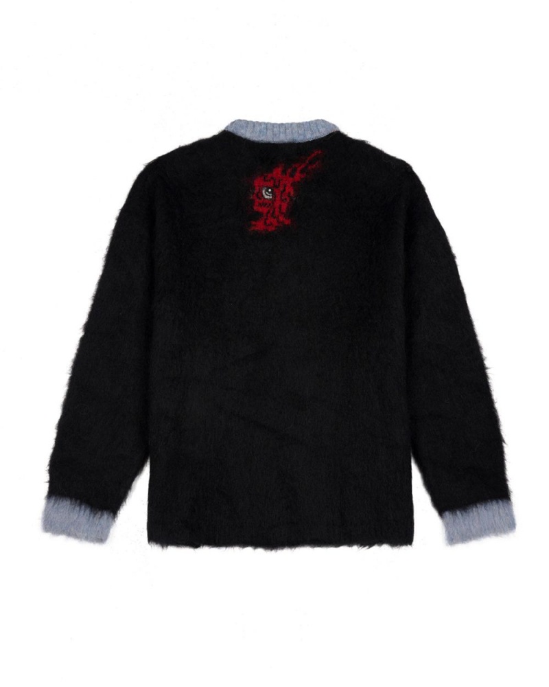 Black Brain Dead X NBA Miami Heat Alpaca Sweater | USA OZXC58324