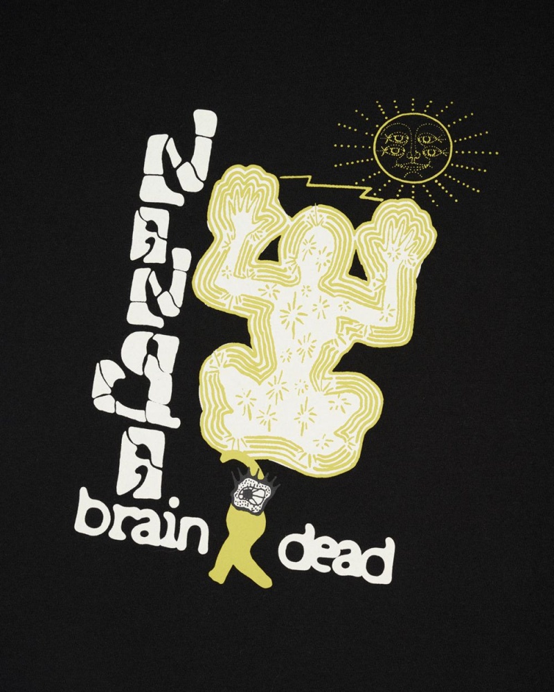 Black Brain Dead X Nanga Geoglyphs T-Shirt | USA YFNQ74029