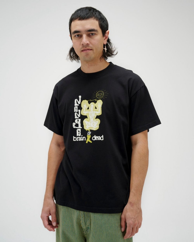 Black Brain Dead X Nanga Geoglyphs T-Shirt | USA YFNQ74029